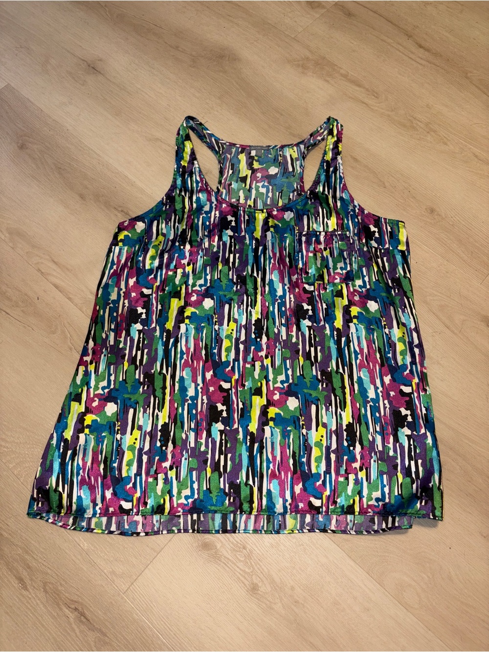 Women's Multicolor Printed Racerback Tank Top